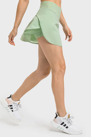 Wide Waistband Sports Skort - Shop women Dresses & Apparel online | The Fashion Game - The Fashion Game