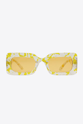 Tortoiseshell Rectangle Polycarbonate Sunglasses - Shop women Dresses & Apparel online | The Fashion Game - The Fashion Game