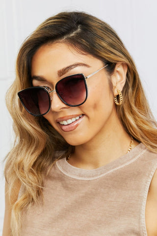 Full Rim Metal-Plastic Hybrid Frame Sunglasses - Shop women Dresses & Apparel online | The Fashion Game - The Fashion Game