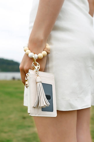 Beaded Bracelet Keychain with Wallet - Shop women Dresses & Apparel online | The Fashion Game - The Fashion Game