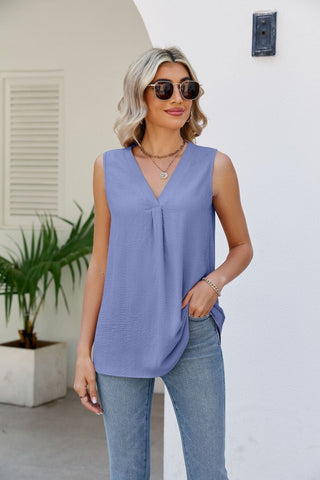 V-Neck Tunic Tank Top - Shop women Dresses & Apparel online | The Fashion Game - The Fashion Game