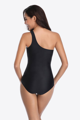One-Shoulder Sleeveless One-Piece Swimsuit - Shop women Dresses & Apparel online | The Fashion Game - The Fashion Game